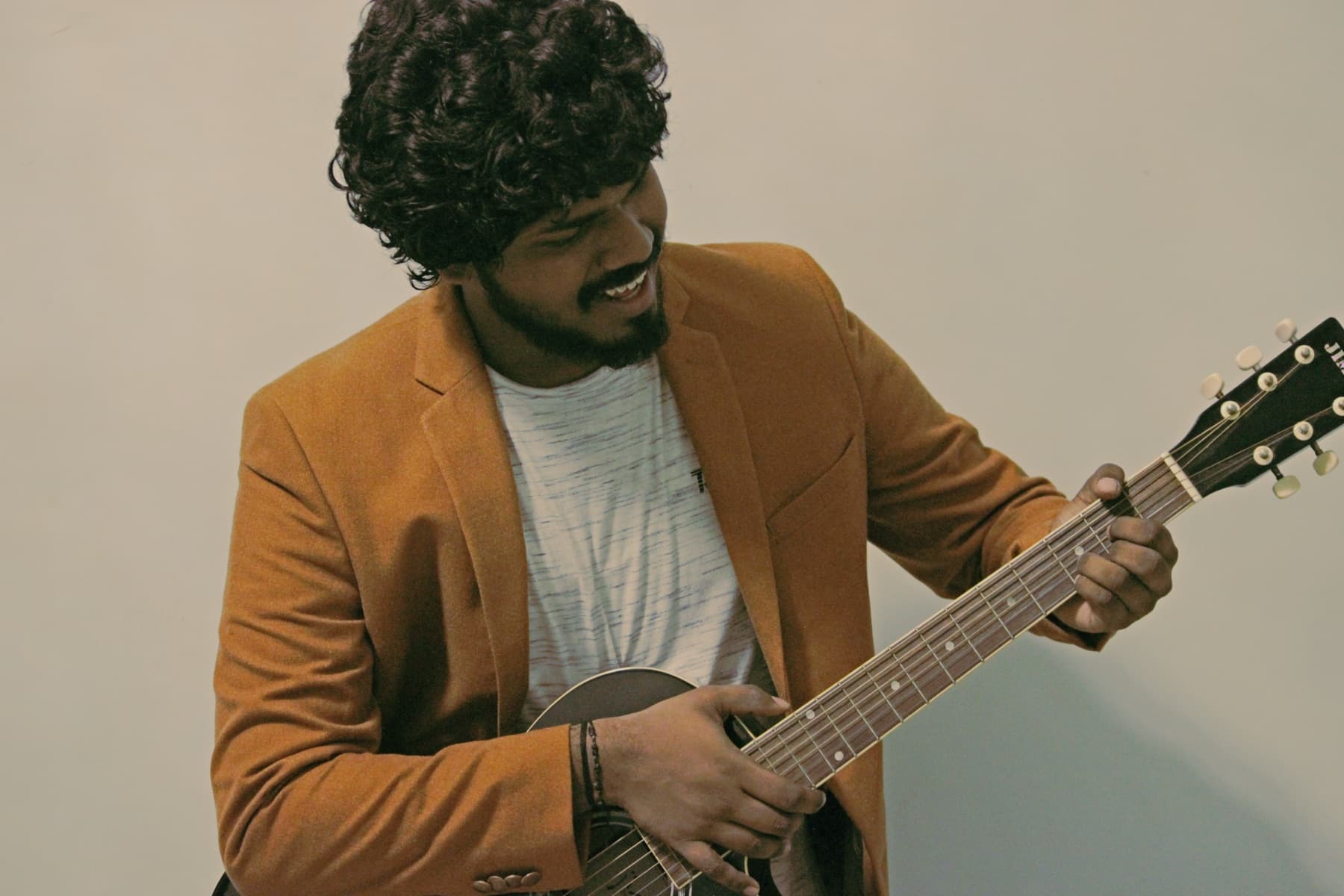 Surya Srini with his guitar