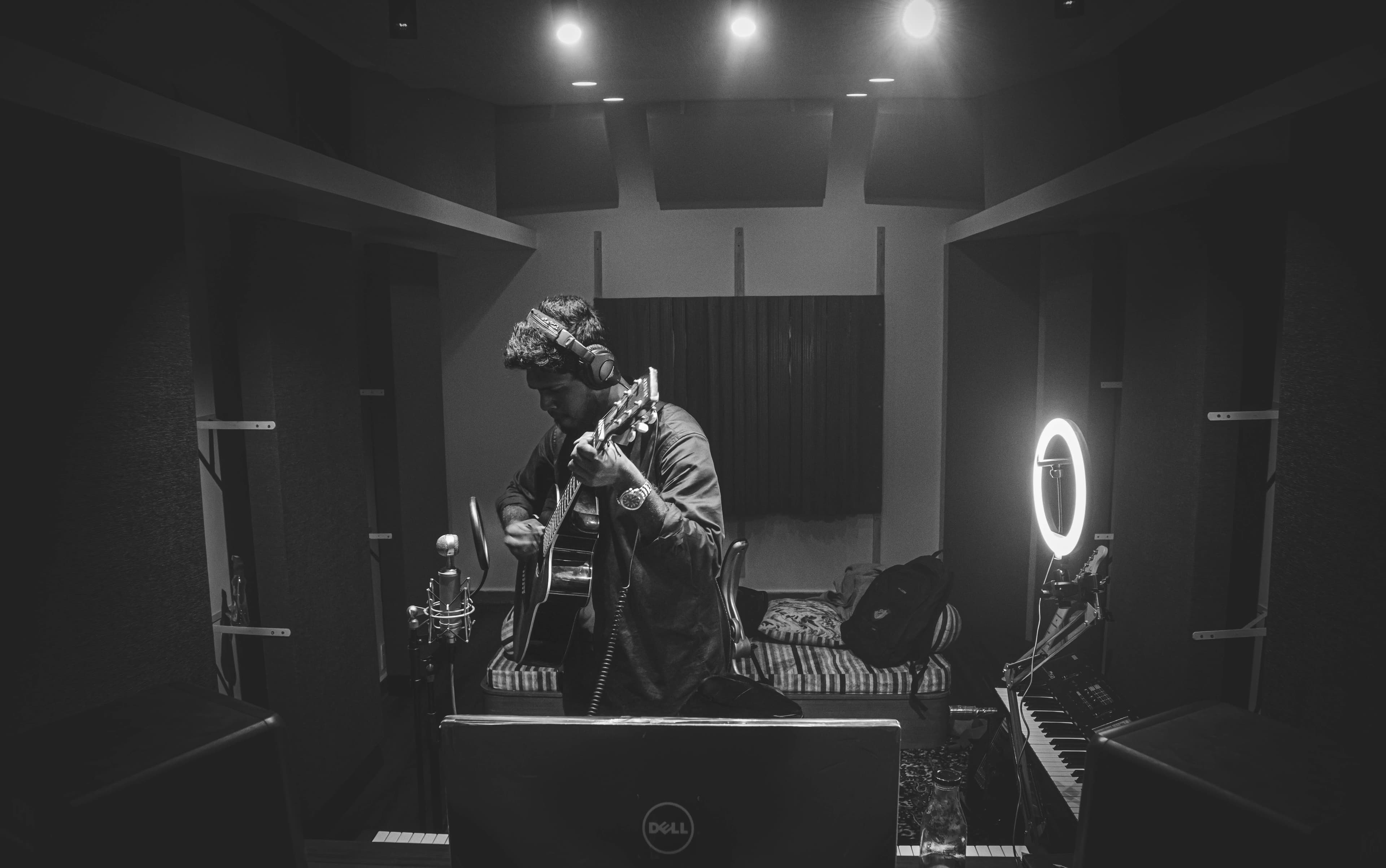 Surya Srini in the studio